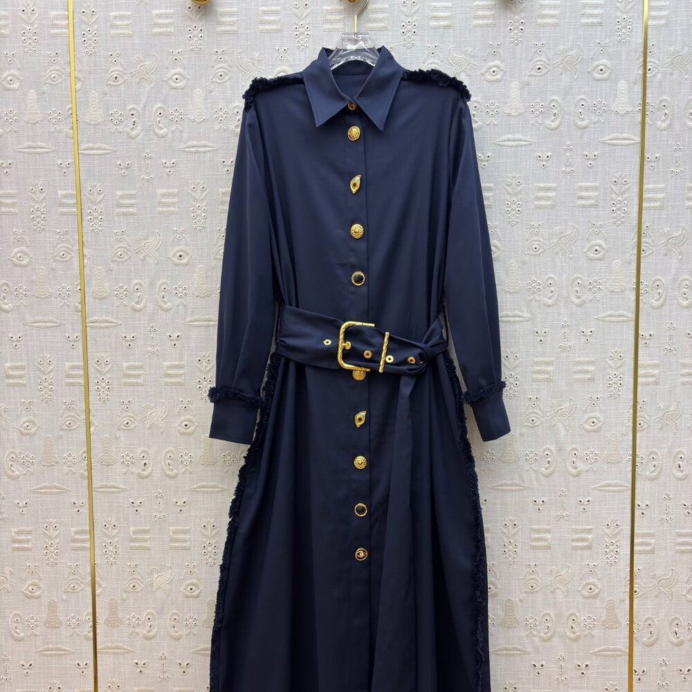 Schiaparelli trench coat-style shirt dress